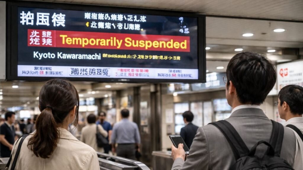 阪急京都線が一時運転見合わせ