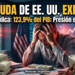Deuda pública de EE. UU. en 123,9% del PIB